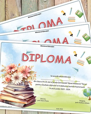 Diploma scolara personalizata model 171