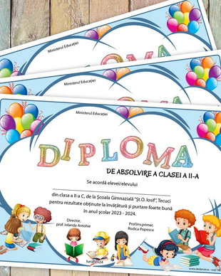 Diploma scolara model 167