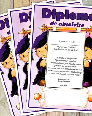 DIploma absolvire scolari / prescolari model 059