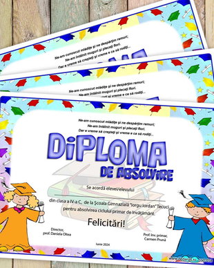 Diploma personalizata personalizata model 058