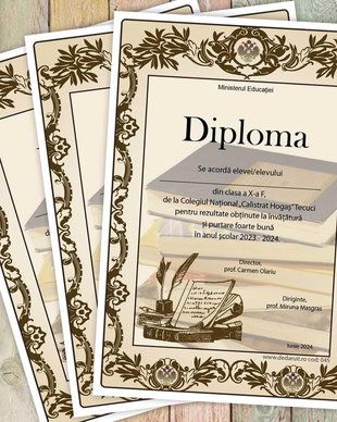 Diploma scolara personalizata - model 045