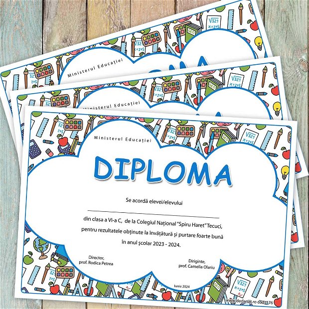 Diploma colara personalizata modl 176