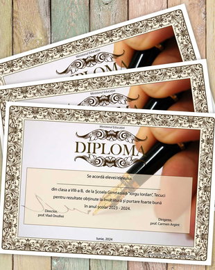 Diploma scolara personalizata model 046