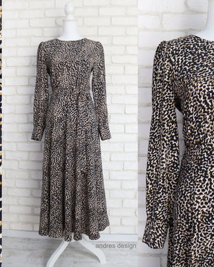 Rochie Lunga Vaporoasa Animal Print