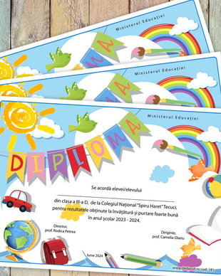 Diploma scolara personalizata model 181