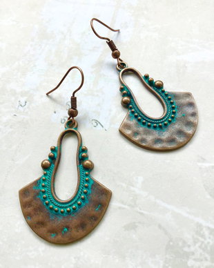 Cercei Boho cupru