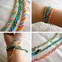 Set 3 bratari unisex , impletite din snur colorat