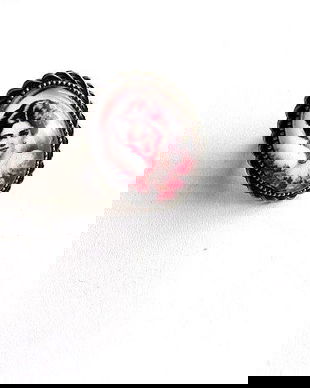 inel sticla cu model retro 45499