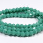 Cristale din sticla, biconice, opace, 4 mm, verde marin-07