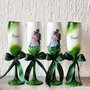 Pahare personalizate pentru nunta verde smarald