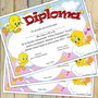 DIploma cu mascota - Clasa Tweety - model 192