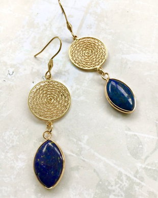 Cercei Vintage Lapis lazuli