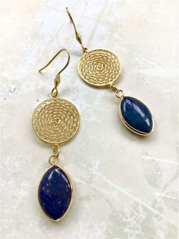 Cercei Vintage Lapis lazuli
