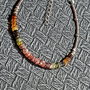 Bratara argint turmalina heishi nuante gradient minimalista boho chic trendy - Transport gratuit