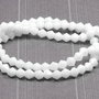 Cristale din sticla, biconice, opace, lucioase, 4 mm, albe-C15