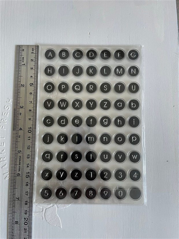 Set stampile silicon - taste masina de scris
