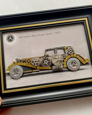 Mercedes Benz Super Sport 1928 Cod M 635・Decor mecanisme vintage・Cadouri zi de nastere