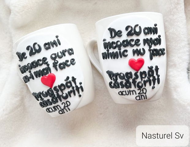 Set cani personalizate: Aniversare cuplu