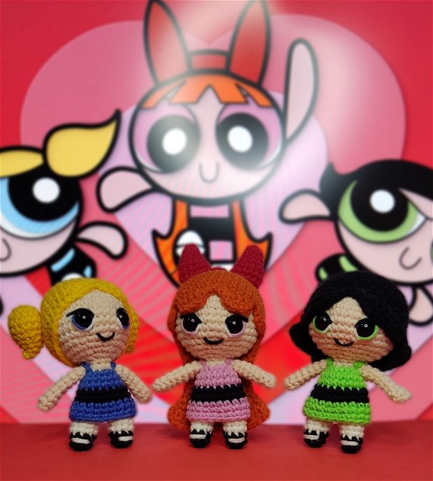 Jucărie Croșetată - Powerpuff Girls