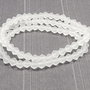 Cristale din sticla, biconice, frosted, 3 mm, albe-B13