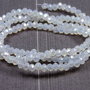 Cristale din sticla, rondelle, 3.5x3 mm, electroplacate, AB, transparente-B06