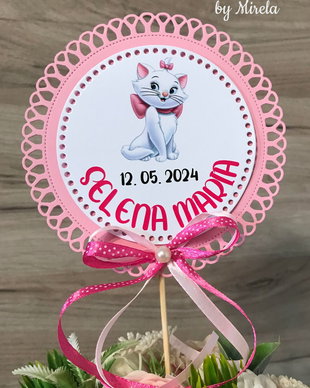 Decoratiune Pisicuta Marie personalizata
