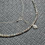 Colier labradorit lant argint heishi disc boho chic trendy cadou - Transport gratuit