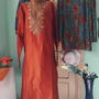 Kurta/kaftan nou cu broderie aurie fina