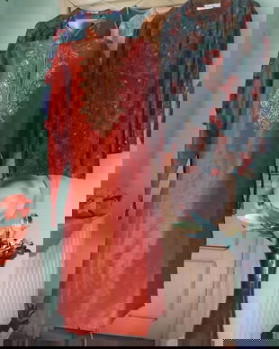 Kurta/kaftan nou cu broderie aurie fina