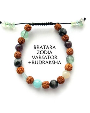 Bratara Zodia VARSATOR+Rudraksha