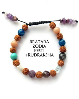 Bratara Zodia PESTI+Rudraksha