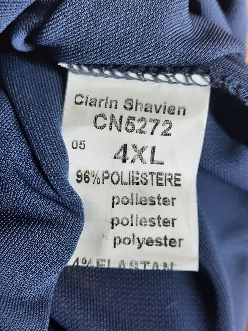 Bluză tip maiou damă, "Clarin Shavien", albastru închis, fără mâneci, mărimea 4XL