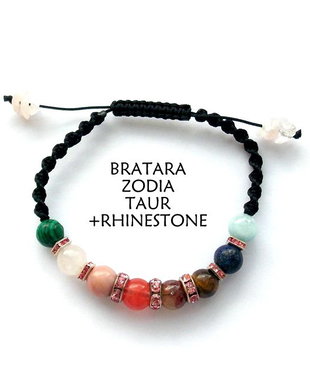 Bratara Zodia TAUR+Rhinestone