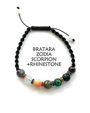 Bratara Zodia SCORPION+Rhinestone
