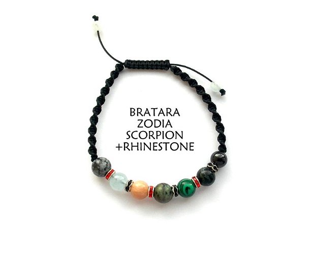 Bratara Zodia SCORPION+Rhinestone