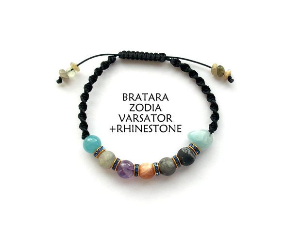 Bratara Zodia VARSATOR+Rhinestone