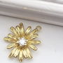 Charm daisy flower 14K - 1 buc