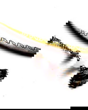 semn de carte cu cuart roz si ochi de tigru 45589