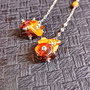 Cercei argint ambra chihlimbar nugget lant argint tija lungi boho chic trendy - Transport gratuit
