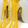 Cristale din sticla, rondelle, 4x3 mm, galbene-D29