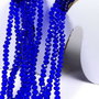 Cristale din sticla, rondelle, 4x3 mm, albastre-D06