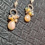 Cercei argint opal de foc etiopian candelabru brioleta boho chic trendy - Transport gratuit