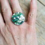 Inel reglabil cu paua abalone, 25 mm