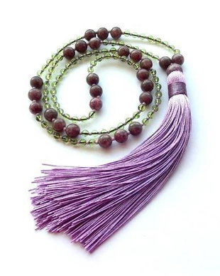 Colier Mala 108+1*Lepidolit+Peridot*Meditatie si rugaciune*Mantre