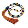Colier Mala 108+1*Dumortierit+Citrin+Aventurin+Jad+OchiDeTigru+JaspRosu+Crisopraz+Peridot+Malachit*Meditatie si rugaciune*Mantre