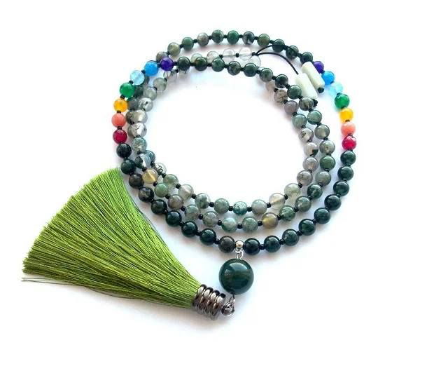 Colier Mala 108+1*Agate+Amazonit+7Chakre*Meditatie si rugaciune