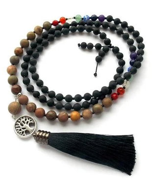 Colier Mala 108+1*Jasper+Onix+7Chakre*Meditatie si rugaciune