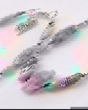 Bratara lepidolit si amazonit