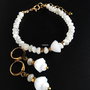 set cu flori de lotus jad alb