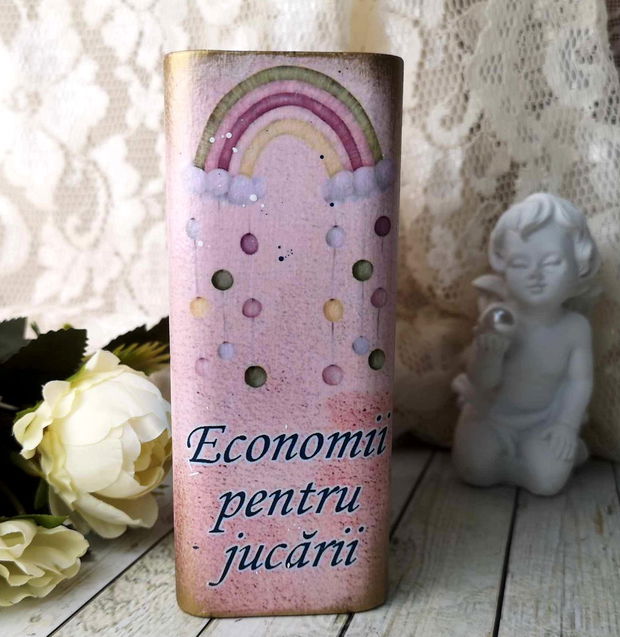 Pusculita personalizata pentru fetite